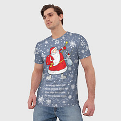 Футболка мужская Дед Мороз шутит, цвет: 3D-принт — фото 2