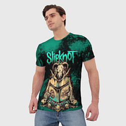 Футболка мужская Slipknot баран, цвет: 3D-принт — фото 2