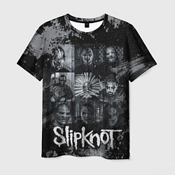 Футболка мужская Slipknot black & white style, цвет: 3D-принт