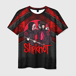 Футболка мужская Slipknot black and red, цвет: 3D-принт