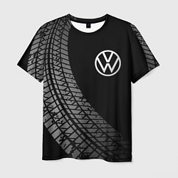 Футболка мужская Volkswagen tire tracks, цвет: 3D-принт