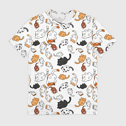 Футболка мужская Вечеринка кошек, цвет: 3D-принт