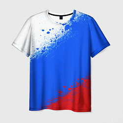 Футболка мужская Флаг России - триколор, цвет: 3D-принт