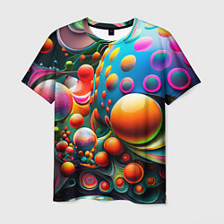 Футболка мужская Абстрактные космические шары, цвет: 3D-принт
