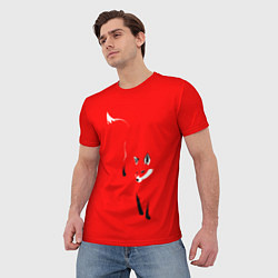 Футболка мужская Красная лиса, цвет: 3D-принт — фото 2