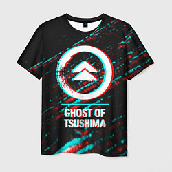Футболка мужская Ghost of Tsushima в стиле glitch и баги графики на, цвет: 3D-принт