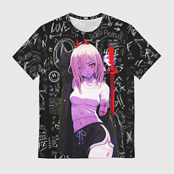 Футболка мужская Да это же Пауэр - Человек бензопила, цвет: 3D-принт