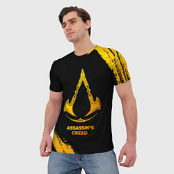 Футболка мужская Assassins Creed - gold gradient, цвет: 3D-принт — фото 2