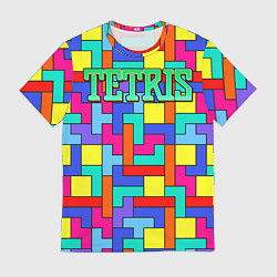 Футболка мужская Тетрис - паттерн, цвет: 3D-принт