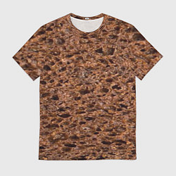 Футболка мужская Мякиш черного хлеба, цвет: 3D-принт