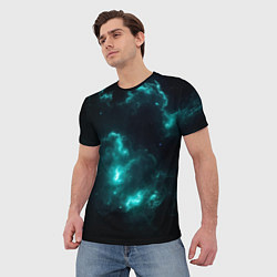 Футболка мужская Сияющая галактика, цвет: 3D-принт — фото 2