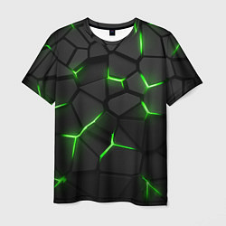 Футболка мужская Green neon steel, цвет: 3D-принт