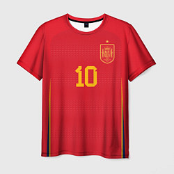 Футболка мужская Педри ЧМ 2022 сборная Испании, цвет: 3D-принт