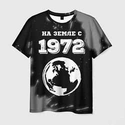 Футболка мужская На Земле с 1972: краска на темном, цвет: 3D-принт