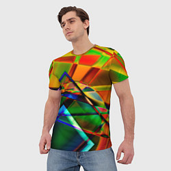Футболка мужская Разноцветное стекло, цвет: 3D-принт — фото 2