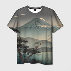 Футболка мужская Великий вулкан Фудзияма, цвет: 3D-принт