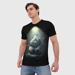 Футболка мужская Панды обнимаются, цвет: 3D-принт — фото 2