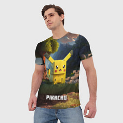 Футболка мужская Pokеmon Pikachu, цвет: 3D-принт — фото 2