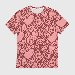 Футболка мужская Сердечный принт, цвет: 3D-принт