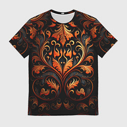 Футболка мужская Огненные узоры, цвет: 3D-принт