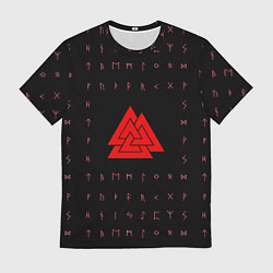 Футболка мужская Скандинавские руны валькнут, цвет: 3D-принт