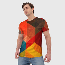Футболка мужская Абстрактная геометрия мозаика, цвет: 3D-принт — фото 2