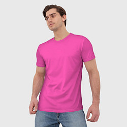 Футболка мужская Кислотный розовый, цвет: 3D-принт — фото 2