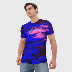 Футболка мужская Soft stones blye, цвет: 3D-принт — фото 2