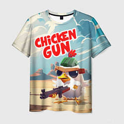 Футболка мужская Chicken Gun, цвет: 3D-принт