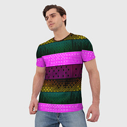 Футболка мужская Patterned stripes, цвет: 3D-принт — фото 2