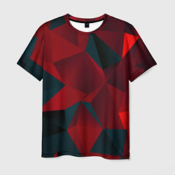 Футболка мужская Битва кубов красный и черный, цвет: 3D-принт