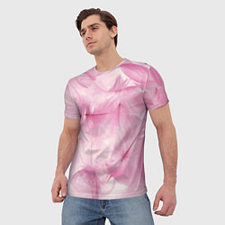 Футболка мужская Розовые перышки, цвет: 3D-принт — фото 2