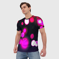 Футболка мужская Розовые блики света, цвет: 3D-принт — фото 2