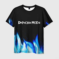 Футболка мужская Depeche Mode blue fire, цвет: 3D-принт