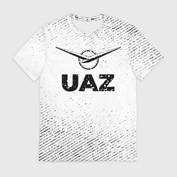 Футболка мужская UAZ с потертостями на светлом фоне, цвет: 3D-принт