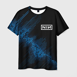 Футболка мужская Nine Inch Nails звуковая волна, цвет: 3D-принт