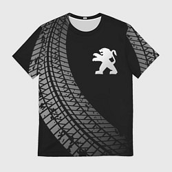 Футболка мужская Peugeot tire tracks, цвет: 3D-принт