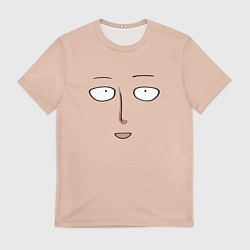Футболка мужская Лицо Сайтамы - Ванпанчмен, цвет: 3D-принт