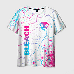 Футболка мужская Bleach neon gradient style: надпись, символ, цвет: 3D-принт