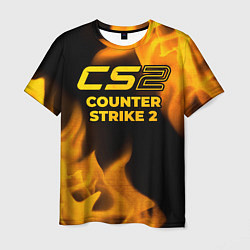 Футболка мужская Counter Strike 2 - gold gradient, цвет: 3D-принт