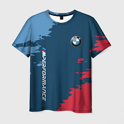 Футболка мужская BMW m performance grunge, цвет: 3D-принт