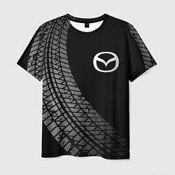 Футболка мужская Mazda tire tracks, цвет: 3D-принт