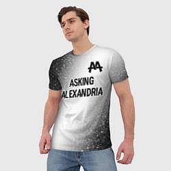 Футболка мужская Asking Alexandria glitch на светлом фоне: символ с, цвет: 3D-принт — фото 2
