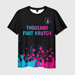 Футболка мужская Thousand Foot Krutch - neon gradient: символ сверх, цвет: 3D-принт