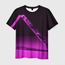 Футболка мужская Фиолетовая мрачная геометрическая фигура, цвет: 3D-принт