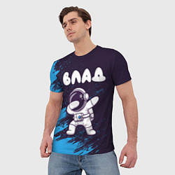 Футболка мужская Влад космонавт даб, цвет: 3D-принт — фото 2