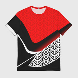 Мужская футболка Геометрическая униформа - красная