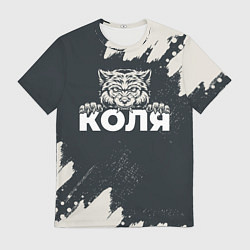 Футболка мужская Коля зубастый волк, цвет: 3D-принт