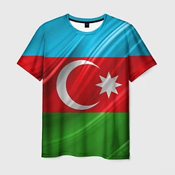 Футболка мужская Азербайджанский флаг, цвет: 3D-принт