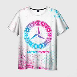 Футболка мужская Mercedes neon gradient style, цвет: 3D-принт